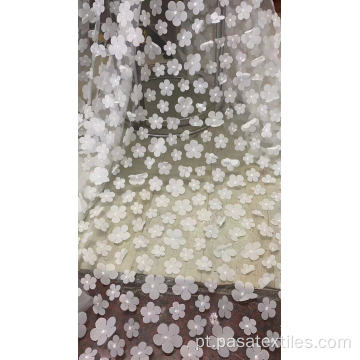 3D FLOR FLOR PAKISTANI DO Bordado Francês Cadares Tecidos de alta qualidade Tulle Africano Tecidos para roupas Têxteis